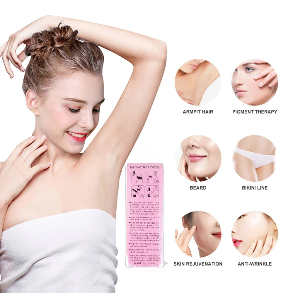 Alileader 100 Non-Woven Wax Strips – Body, Face & Bikini