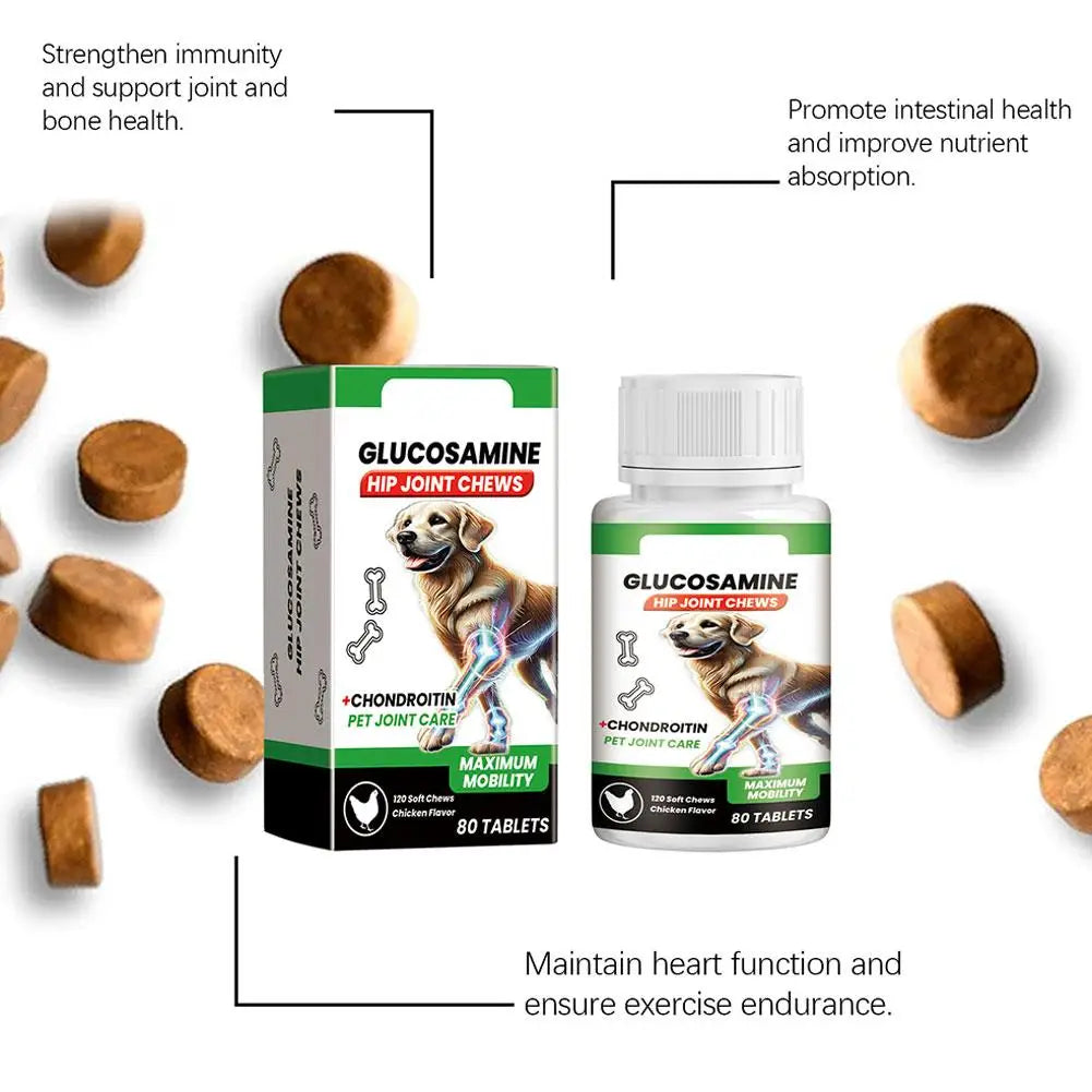 1 2 3box Pet Joint Health Tablets Dogs Ammonia Chondroitin Care
