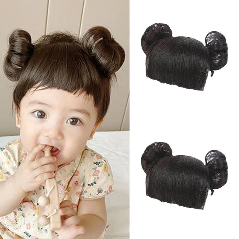 Kids Braided Wig Headband – Fake Bangs Hair Accessory for Girls