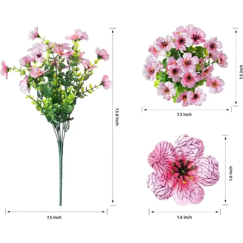 Aesthetic Violet Fall Flowers Eucalyptus Realistic Artificial Flower