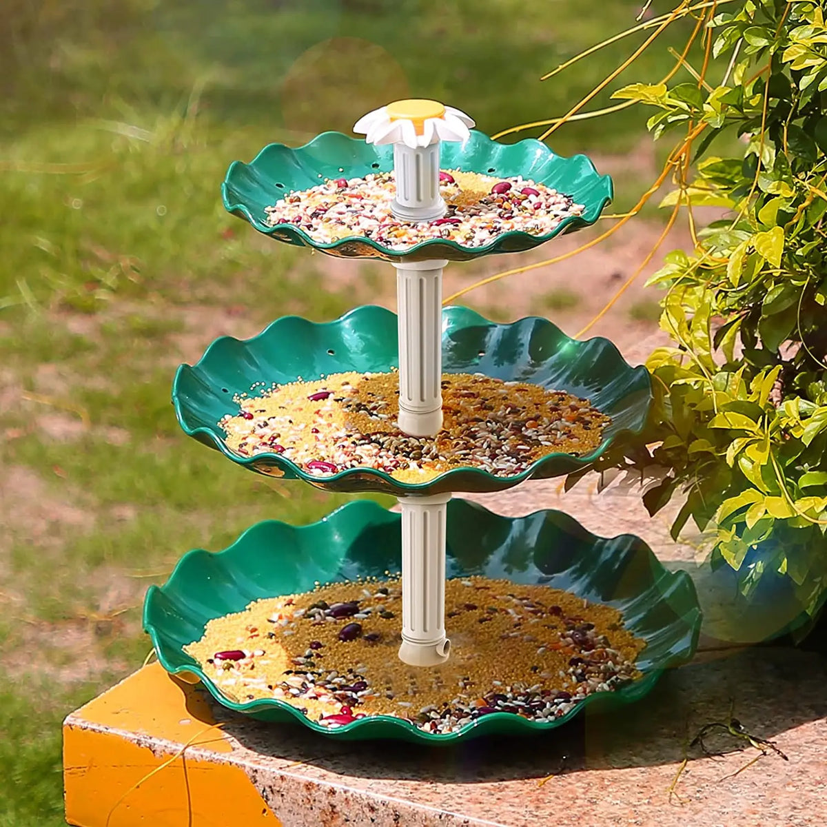AISITIN 3-Tier Solar Bird Bath Fountain – DIY Garden Pump
