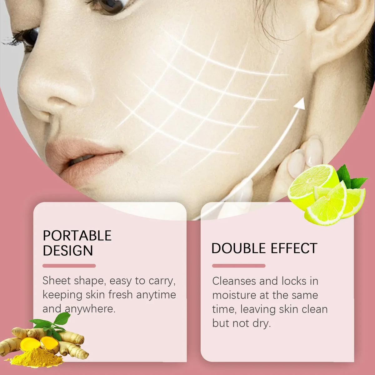 Turmeric & Kojic Acid Facial Cleansing Pads 40 Pcs