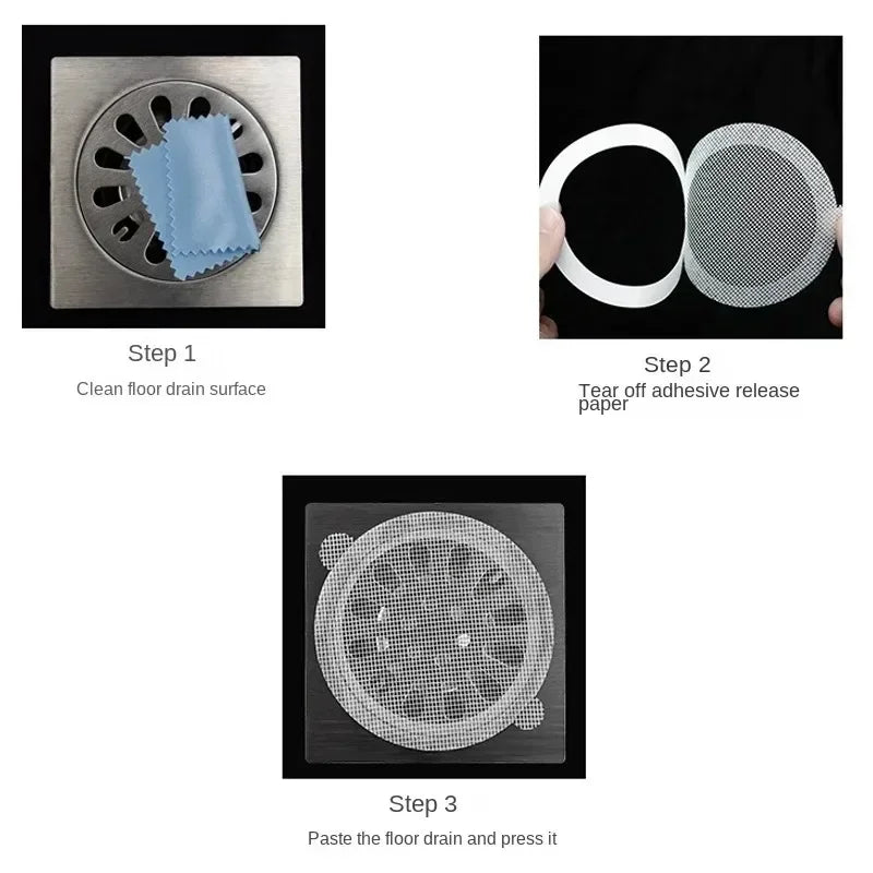 Disposable Drain Hair Catcher Stickers | Shower Mesh Filter
