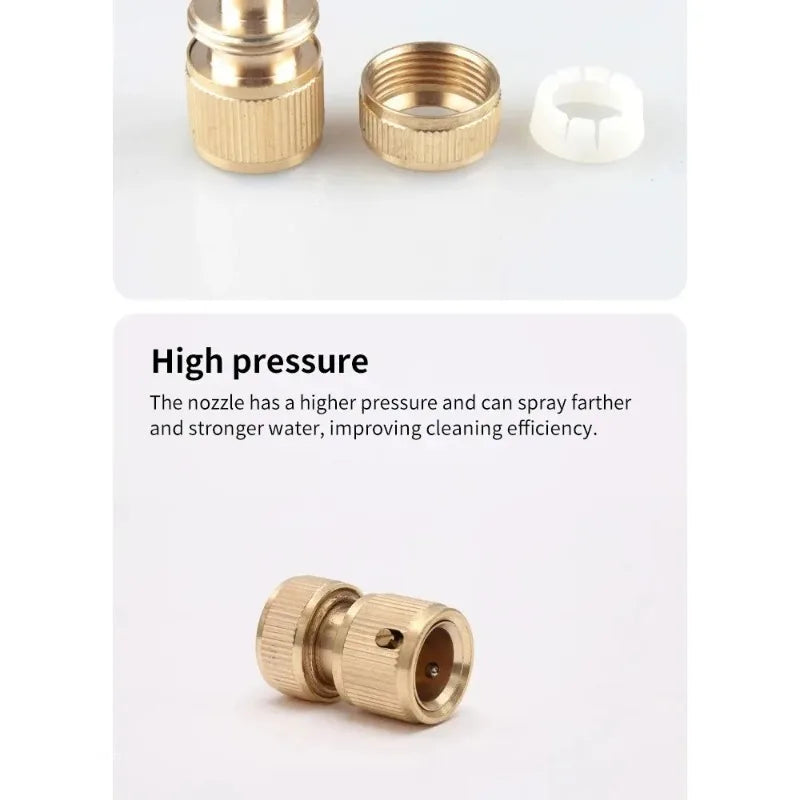 4-Way High Pressure Quick Connector | Garden & Car Wash Adapter
