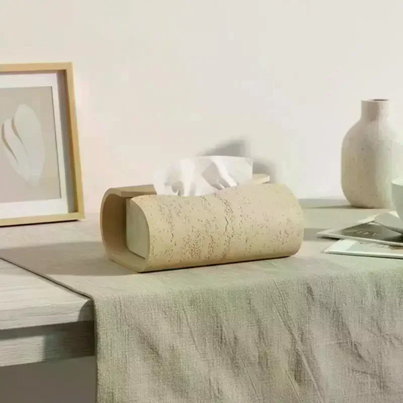 Vintage Cave Stone Resin Tissue Box | Napkin Organizer