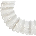 5 Yards Floral Eyelet Lace Ribbon Trim 143mm Wide – White DIY