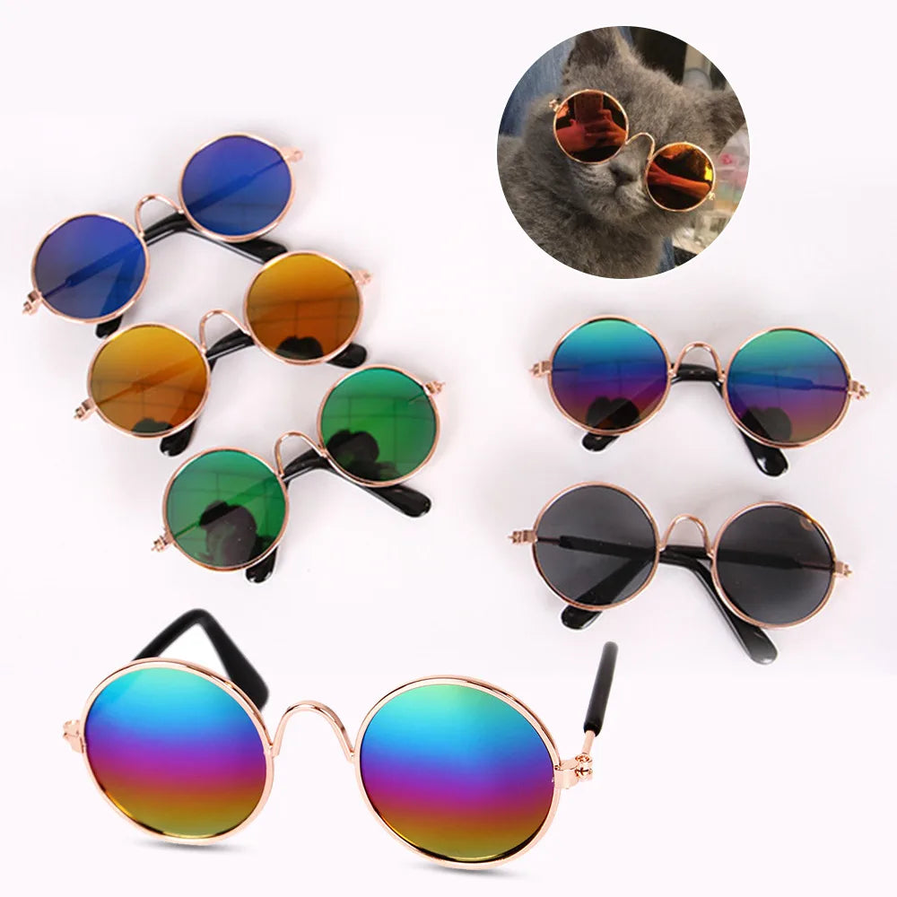 Vintage Round Pet Glasses for Dogs & Cats | Photo Props