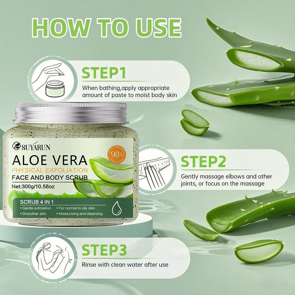 SUYARUN Aloe Vera Exfoliating Scrub – Face & Body 300g