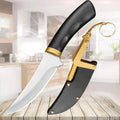 Stainless Steel Outdoor Knife with Sleeve & Plastic Handle