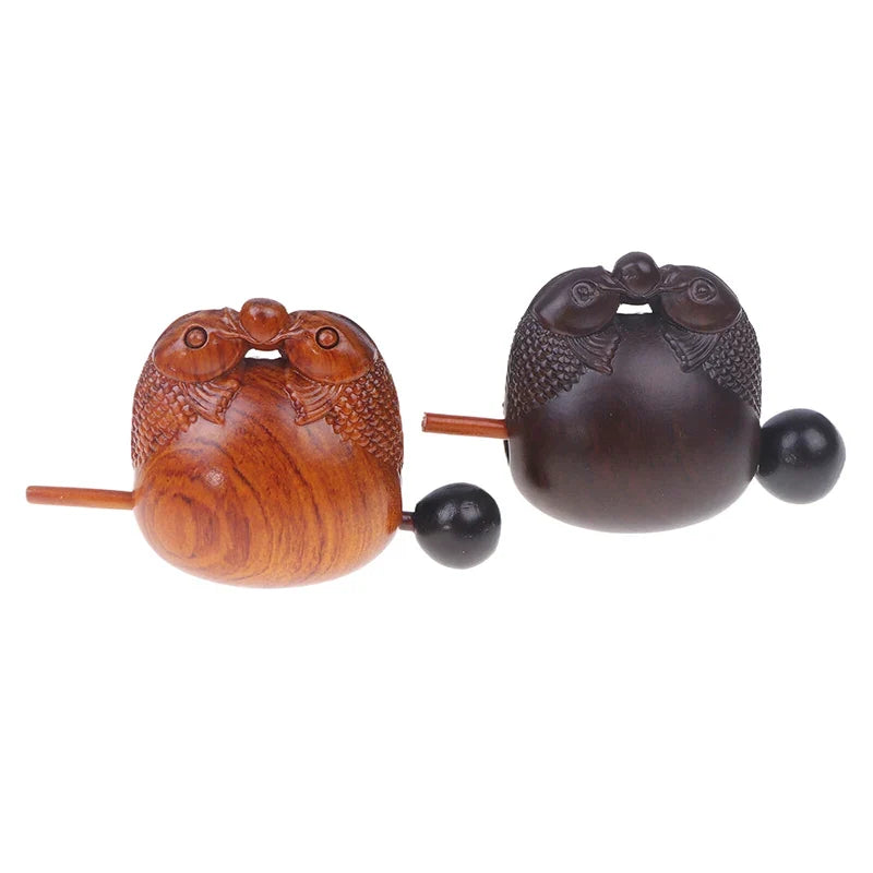 Solid Wood Fish Percussion Instrument – Buddhist Decor Ornament