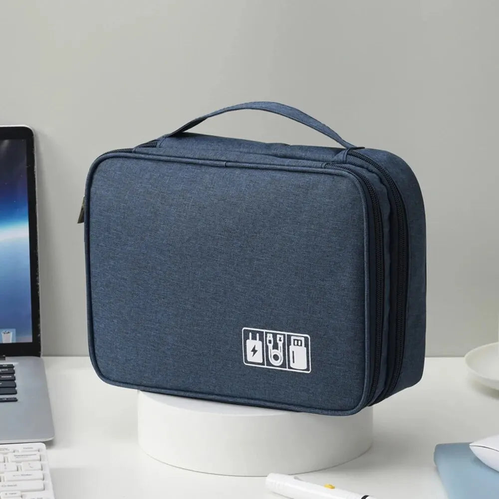 Multifunctional Digital Bag Data Cable Headphones Hard Drive Power