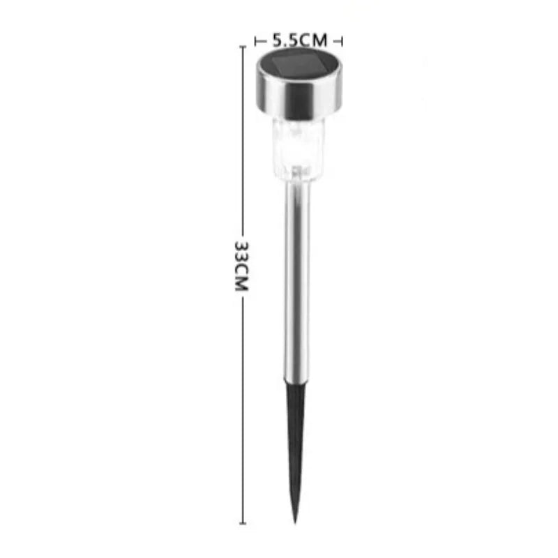 White LED Lawn Light Lamp Solar Outdoor Courtyard Walkway Garden