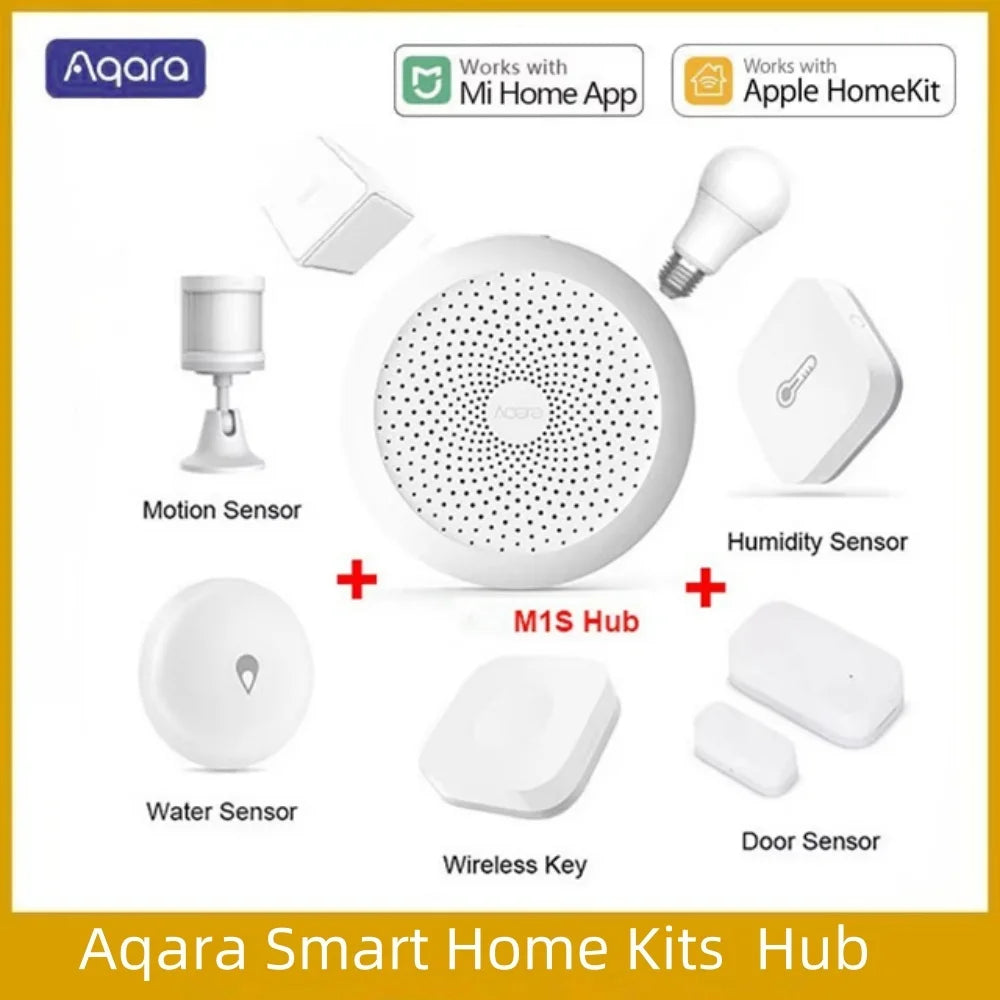 Aqara Smart Home Kits Zigbee Gateway Hub M1S Wireless Switch Lamp