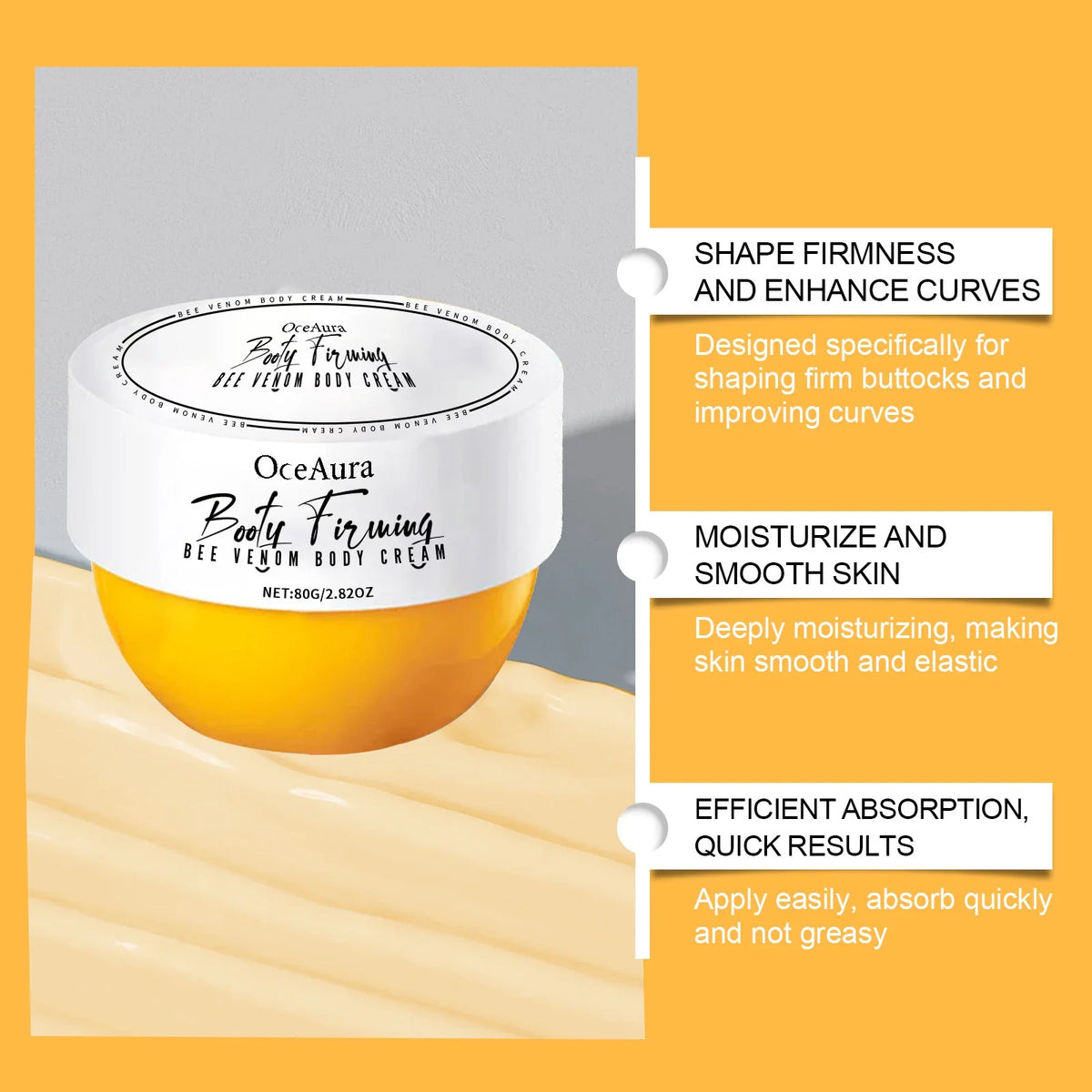 OceAura Butt Lift Firming Cream | Sculpt, Tighten & Hydrate