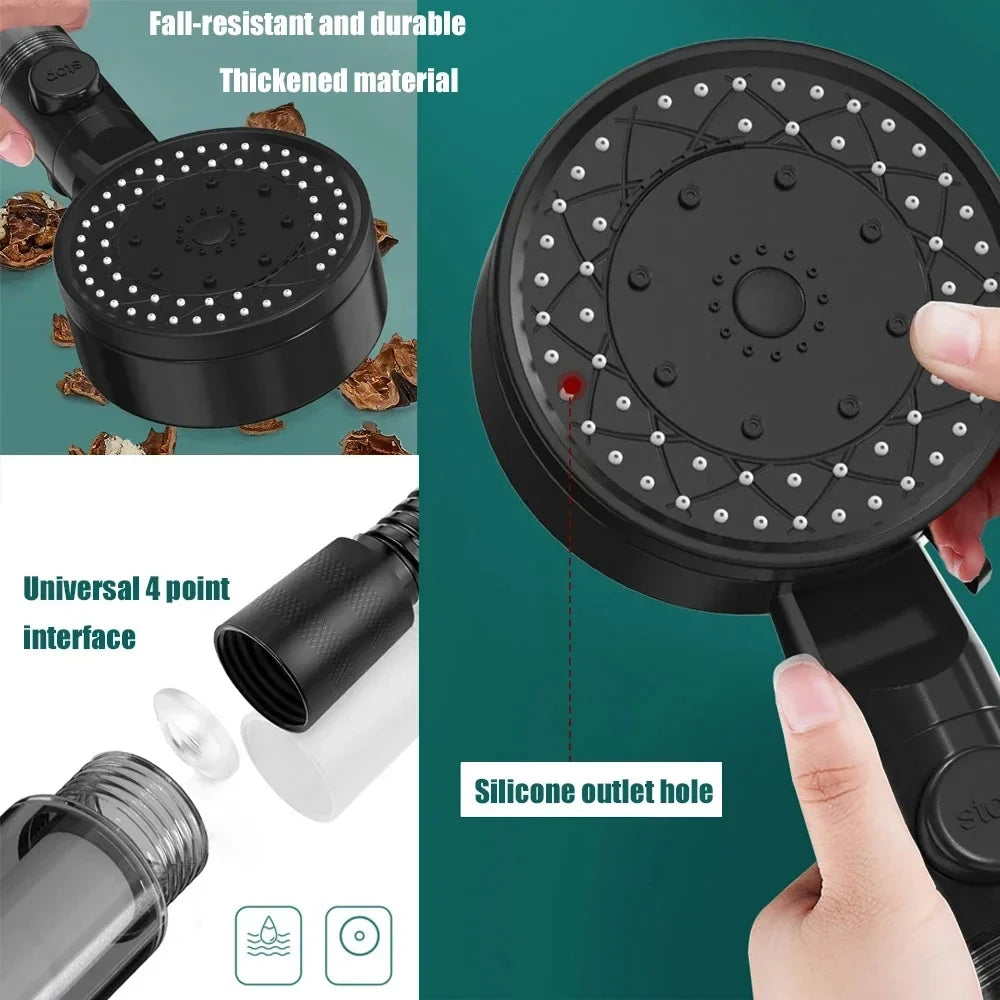 11-Piece Pressurized Handheld Shower Head Set | Water Saving