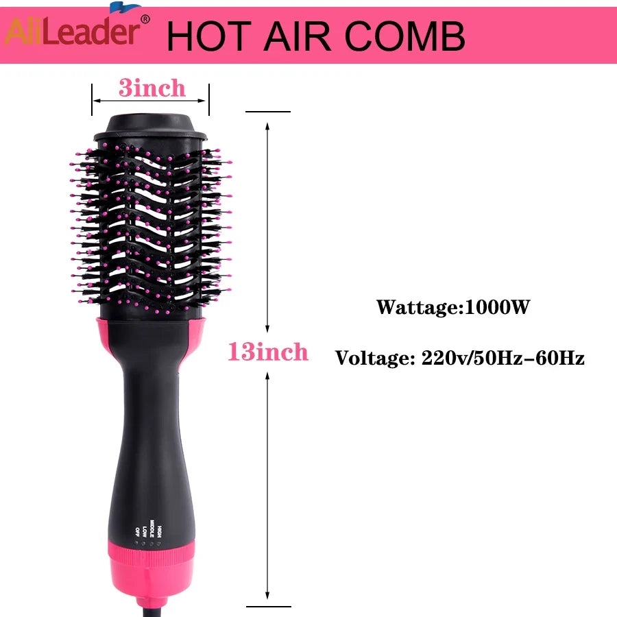 4-in-1 Hot Air Brush – Dryer, Straightener & Curler