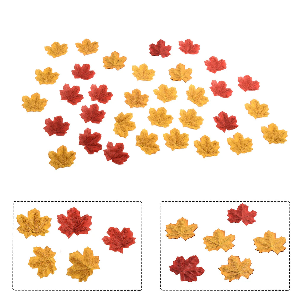 Artificial Autumn Maple Leaves 100/200pcs – Fall Wedding Decor