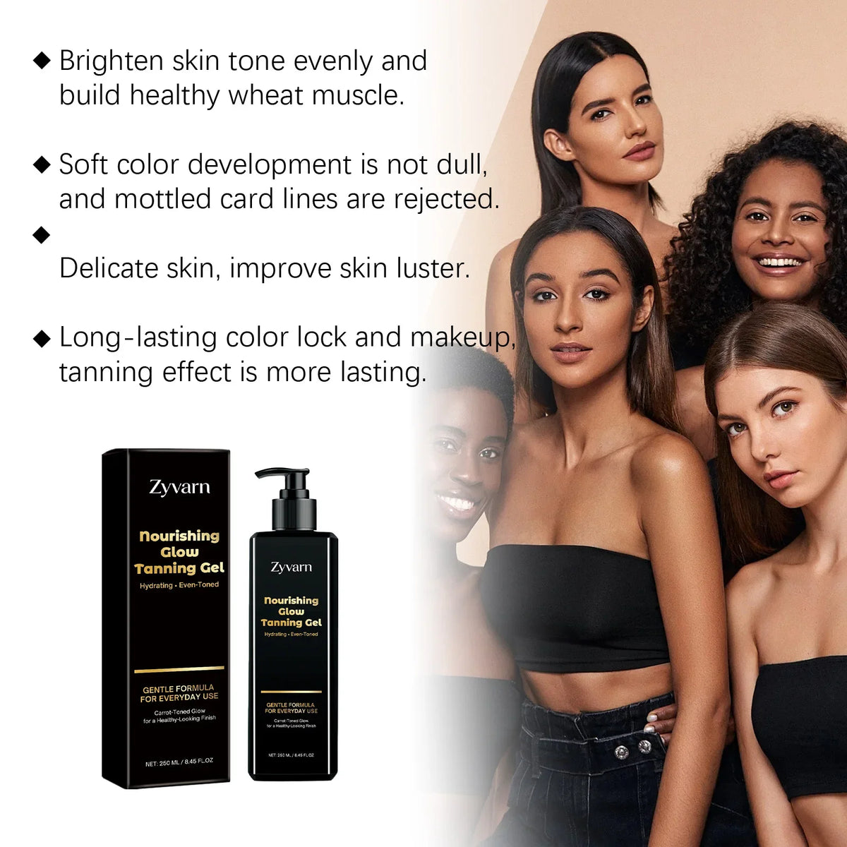 Sunless Self-Tanning Bronzing Gel with Carrot Extract – 250ml