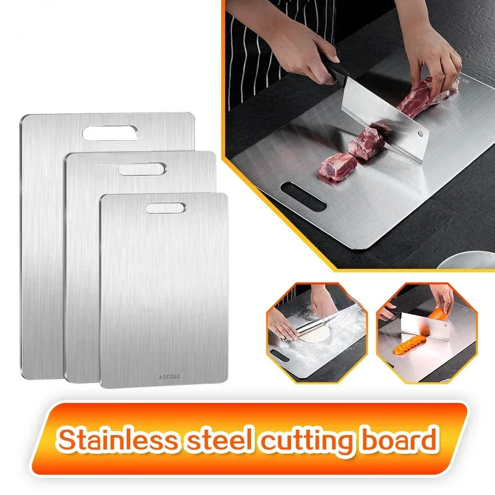 Stainless Steel Cutting Board Heavy Duty Double-sided Chopping Meat