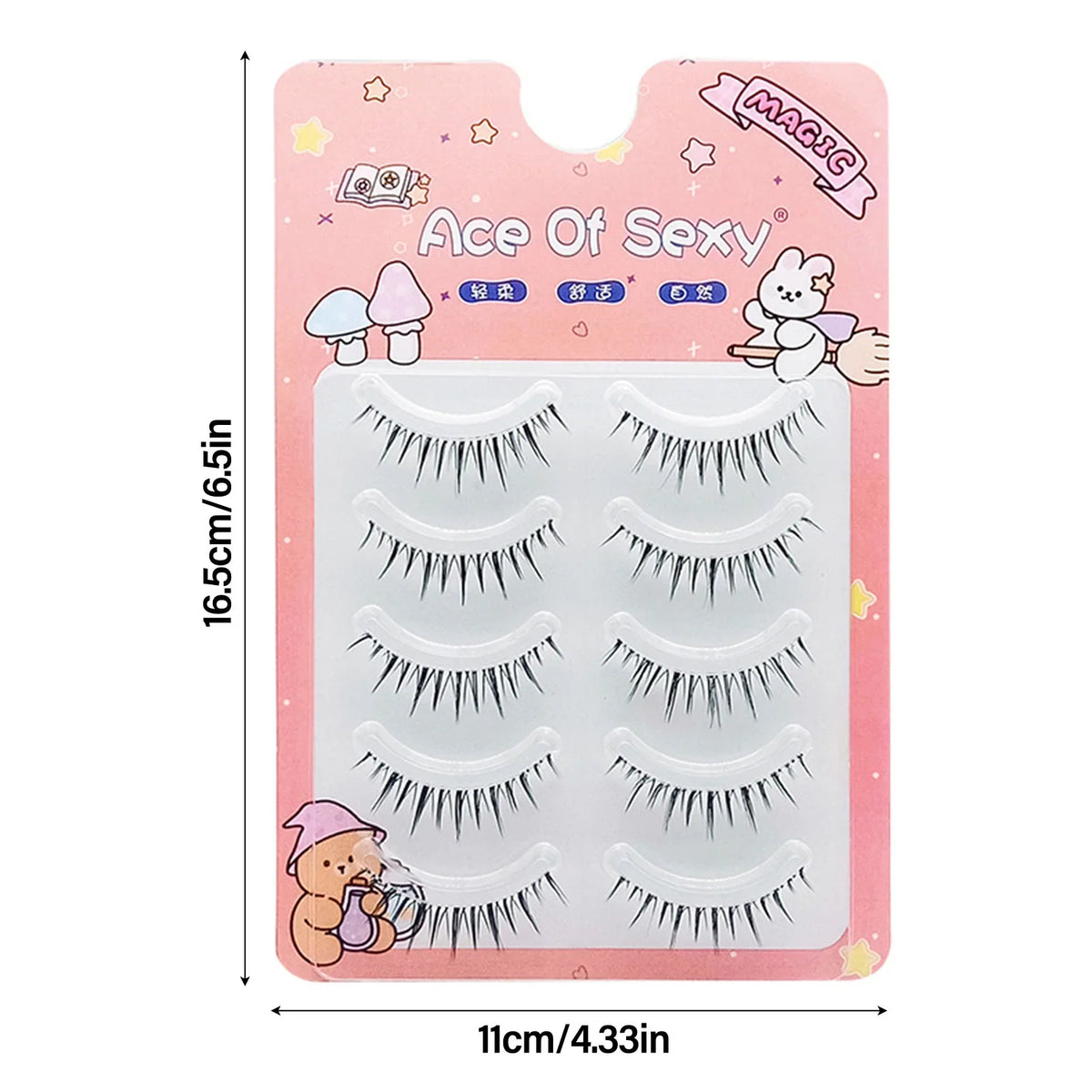 5 Pairs V-Shaped Cluster False Eyelashes | Natural Wispy Lashes