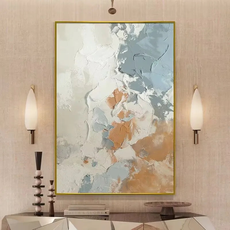 Handmade Abstract Floral Oil Painting | 3D Textured Canvas Wall Art