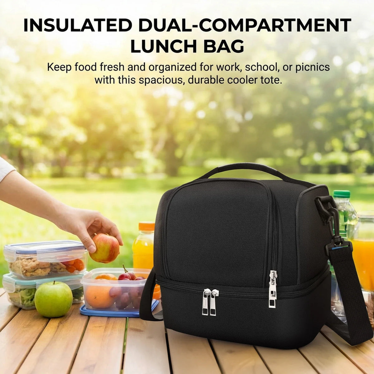 Large Insulated Lunch Bag – Aluminum Foil Thermal Tote