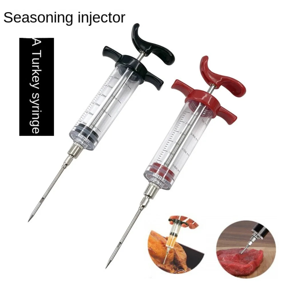BBQ Meat Injector Syringe with 3 Stainless Steel Needles