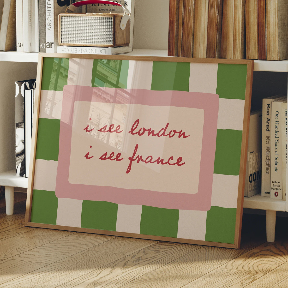 "I See London I See France" Funny Canvas Wall Art Print