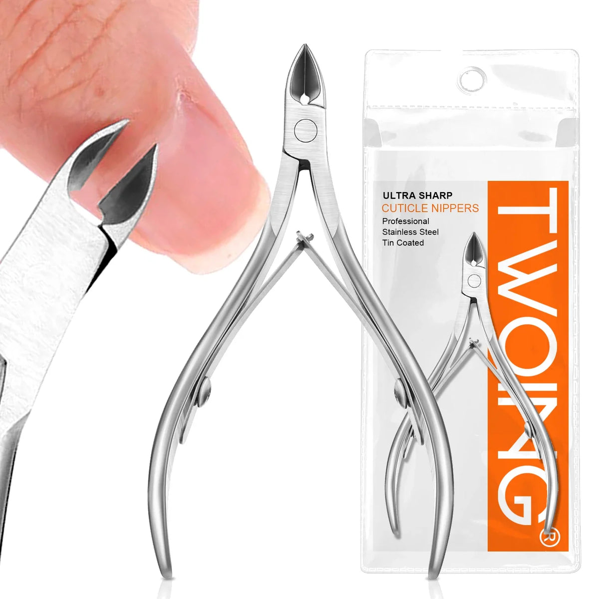 3 Packs Stainless Steel Cuticle Nippers Trimmer Professional Nail