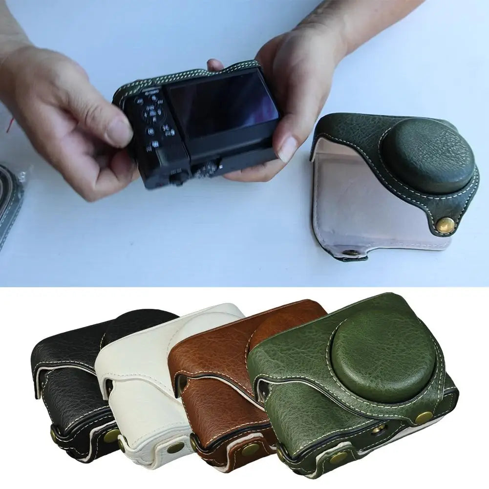 Lumix Tz99 Zs99 PU Leather Protective Case Travel Camera Bag Foreskin
