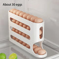 4-Layer Rolling Egg Holder – Fridge Egg Dispenser Organizer
