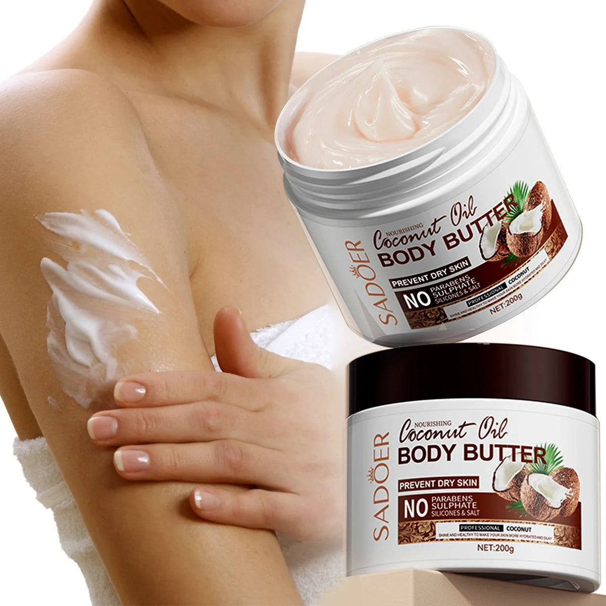 Coconut Body Butter – Deep Moisturizing Nourishing Cream 200g