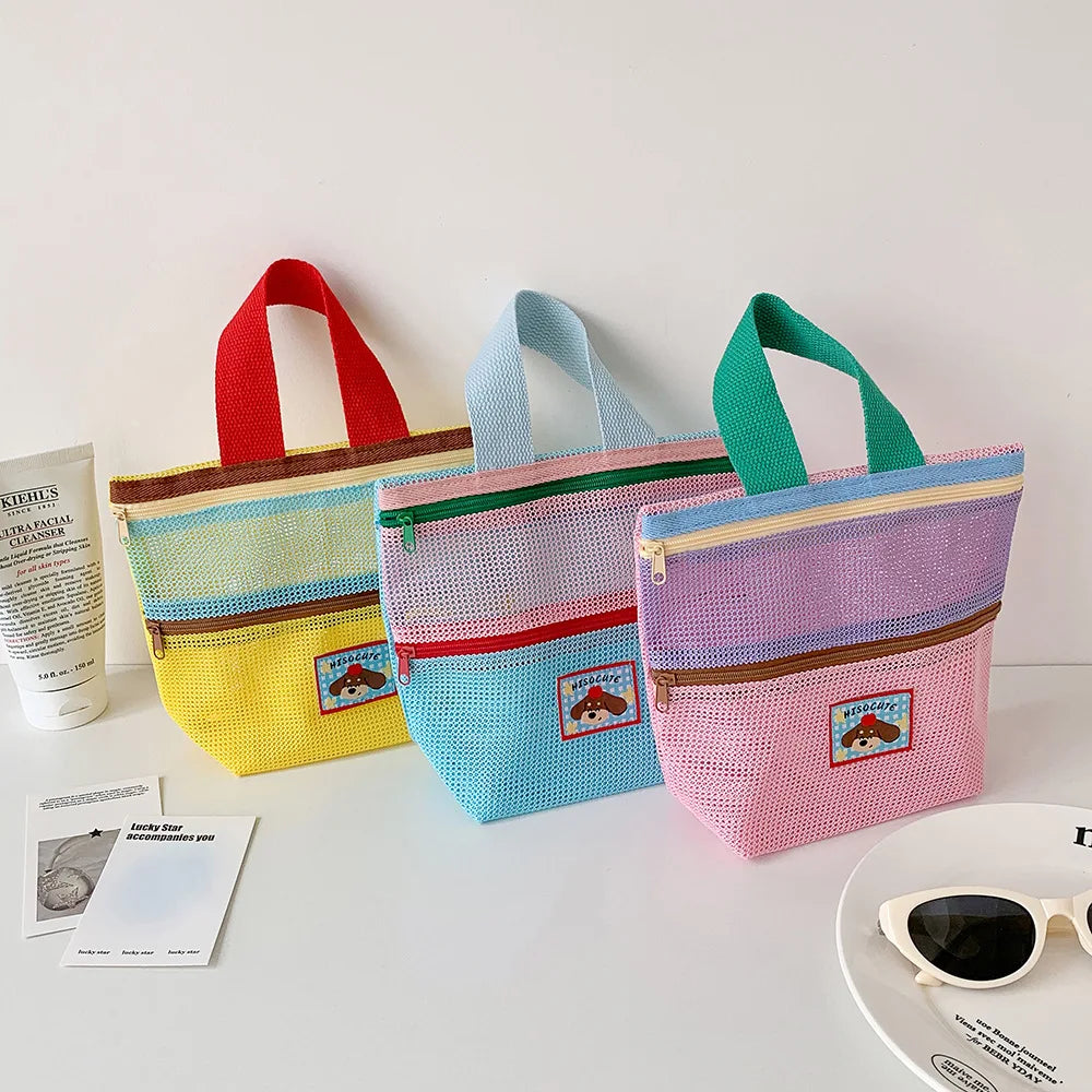 Mesh Shower Caddy Bag Portable Hanging Toiletry Bath Organizer Zipper