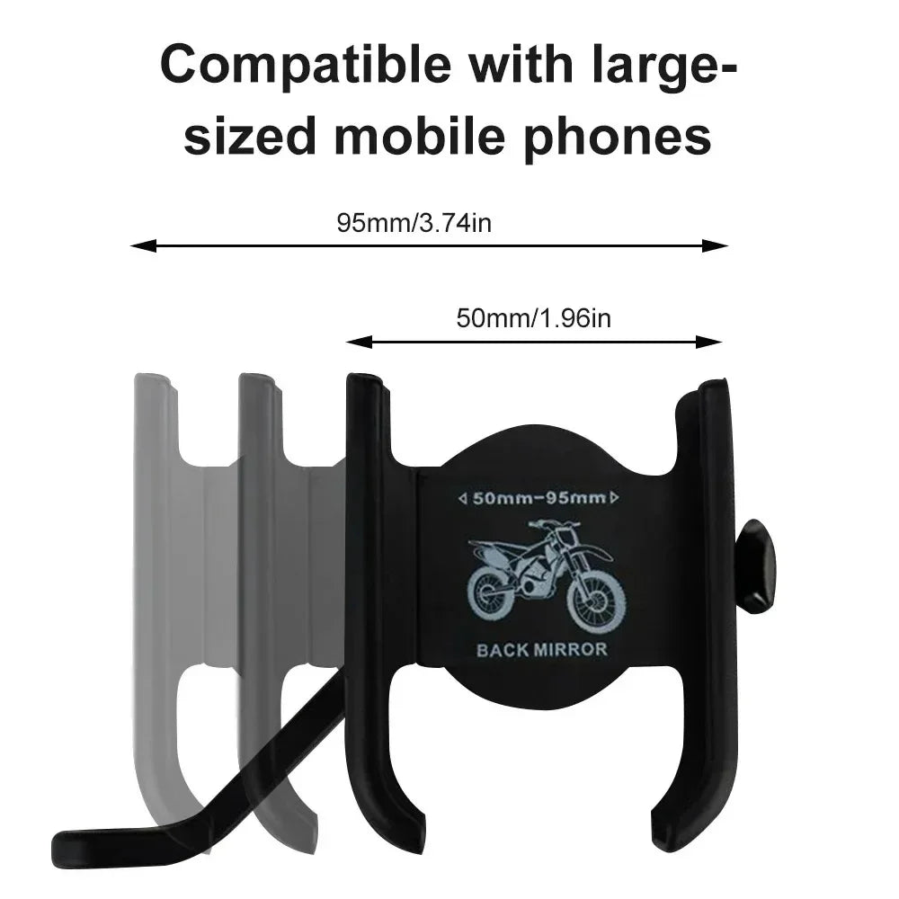 Aluminum Alloy Motorcycle Bike Phone Holder Handlebar Mount