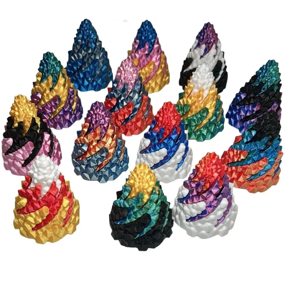 3D Printed Crystal Spiral Cone Figurine | Desk Decor & Fidget Toy