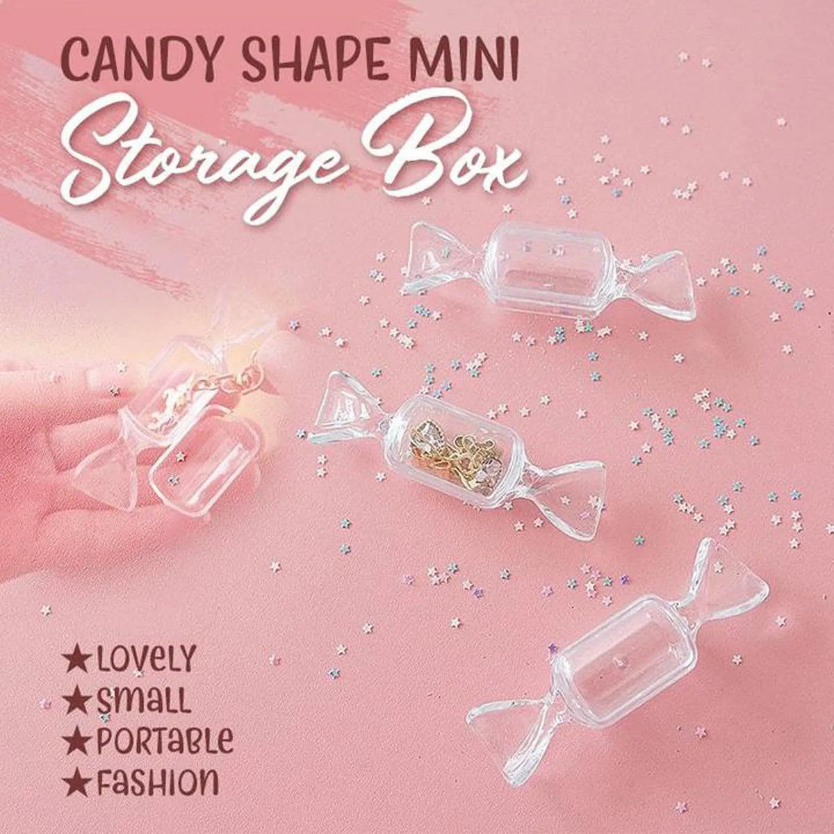 Candy Shape Transparent Jewelry & Earring Storage Box
