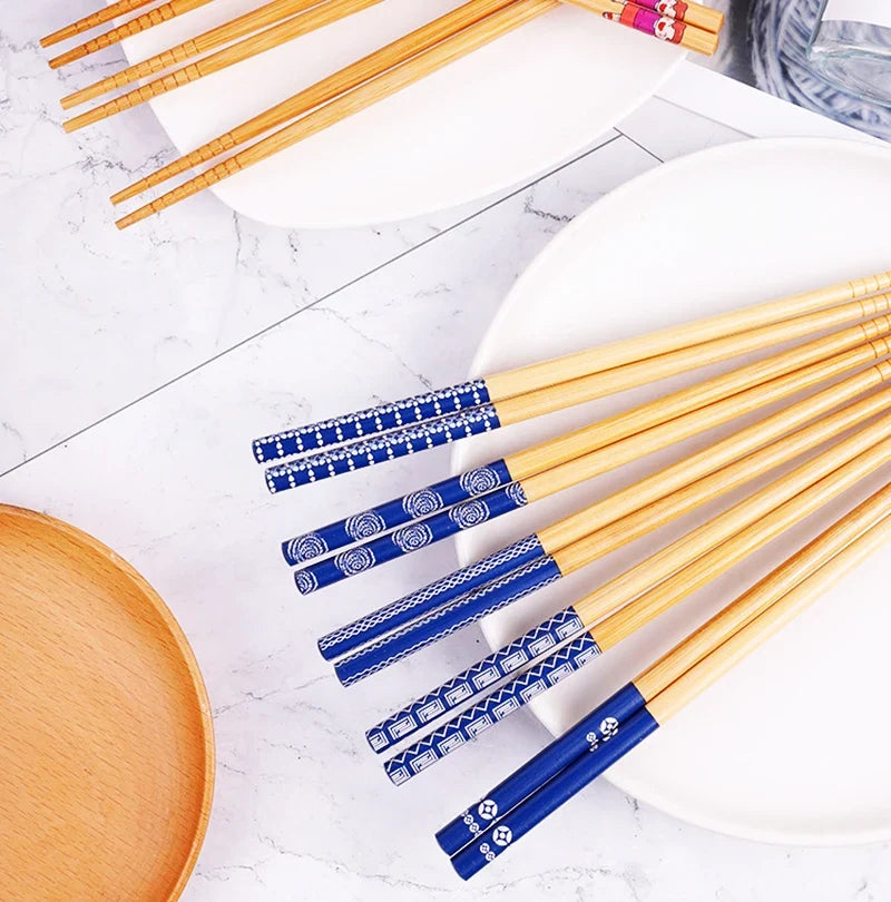 5Pair Japanese Wood Chopsticks Reusable Chopstick Red Sandalwood