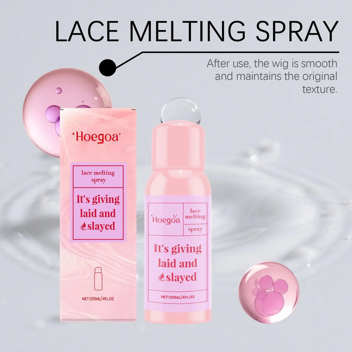 HOEGOA Lace Front Wig Adhesive Spray – Waterproof 120ml