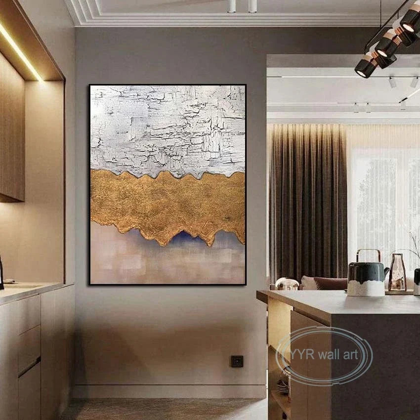 Nordic Abstract Hand-Painted Oil Painting Canvas Wall Art