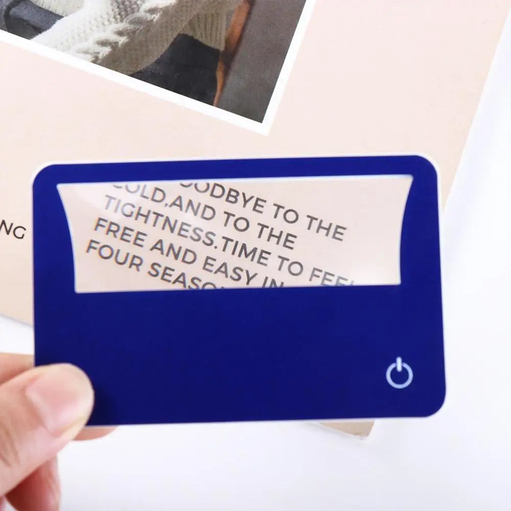 Credit Card 3X Magnifying Sheet Lens – Pocket Loupe Magnifier