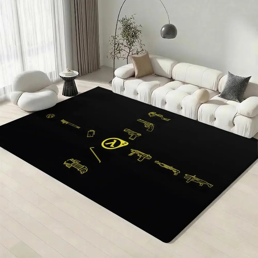 Half-Life Gaming Flannel Floor Mat – Non-Slip Soft Indoor Rug