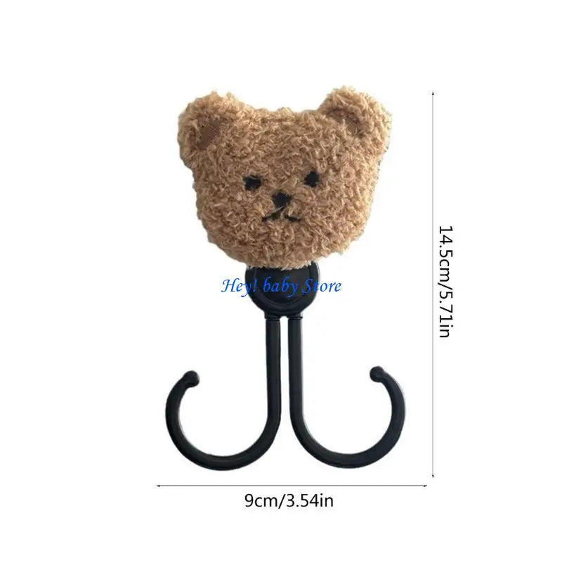 Cartoon Bear Stroller Double Hook Organizer | Pushchair Hanger