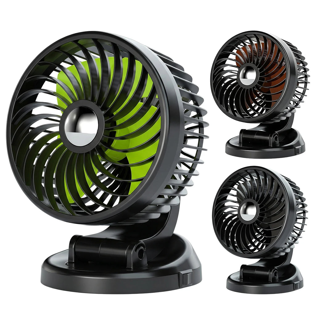 USB 5V 12V 24V Single Head Car Air Vent Fans Quiet Operation