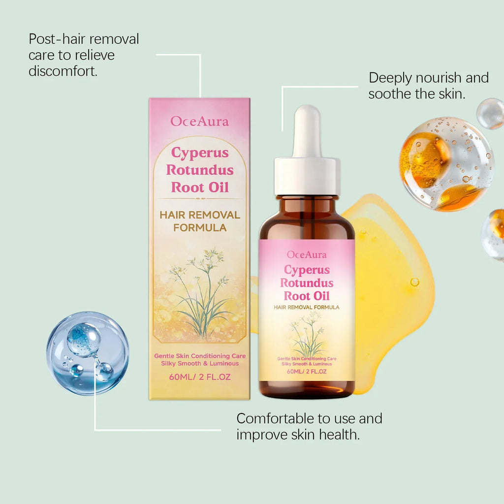 OceAura Cyperus Rotundus Hair Removal Oil – Growth Inhibitor