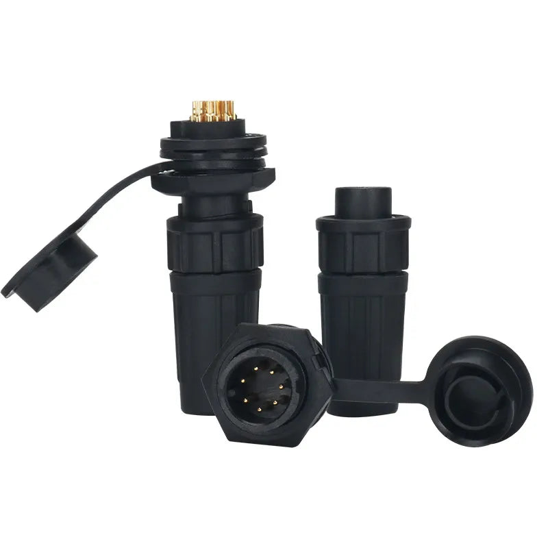 10-Pack IP67 Waterproof 24-Pin Connector Plug & Socket Set