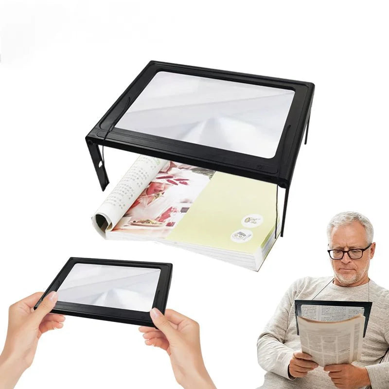 Hands-Free LED Magnifying Glass – Desktop & Neck Mount, 3X