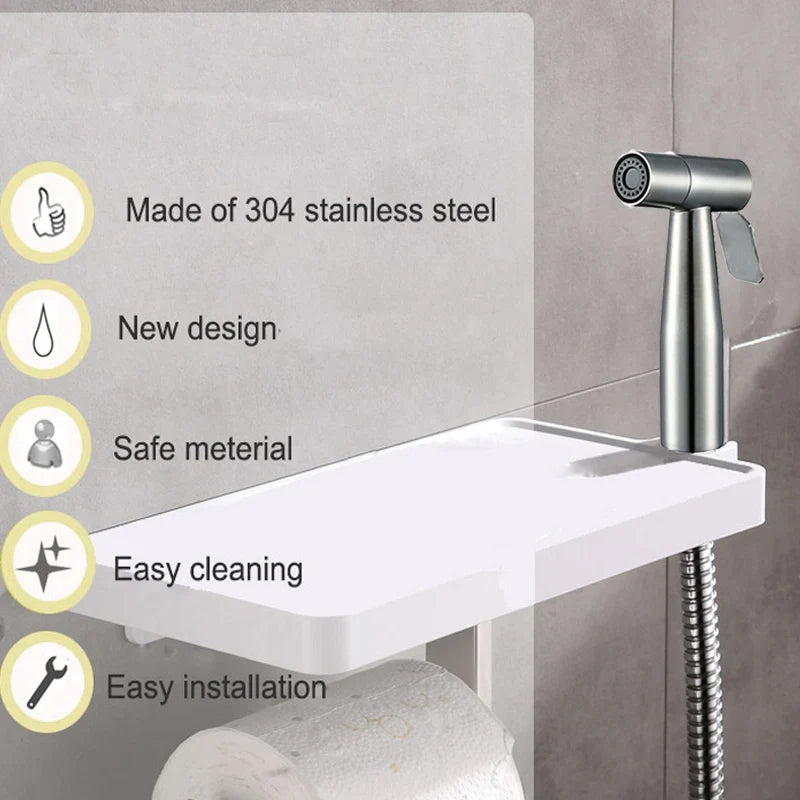 Baokemo Stainless Steel Portable Bathroom Outdoor Cleaning Booster