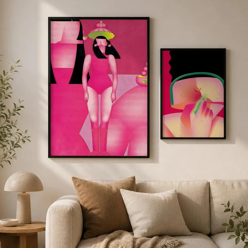 Peel & Stick PVC Wall Poster – Fashion Girl Illustration HD Art