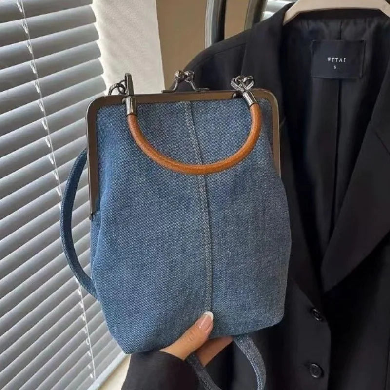 Cowboy Denim Crossbody Bag – Vintage Handcrafted Phone Tote