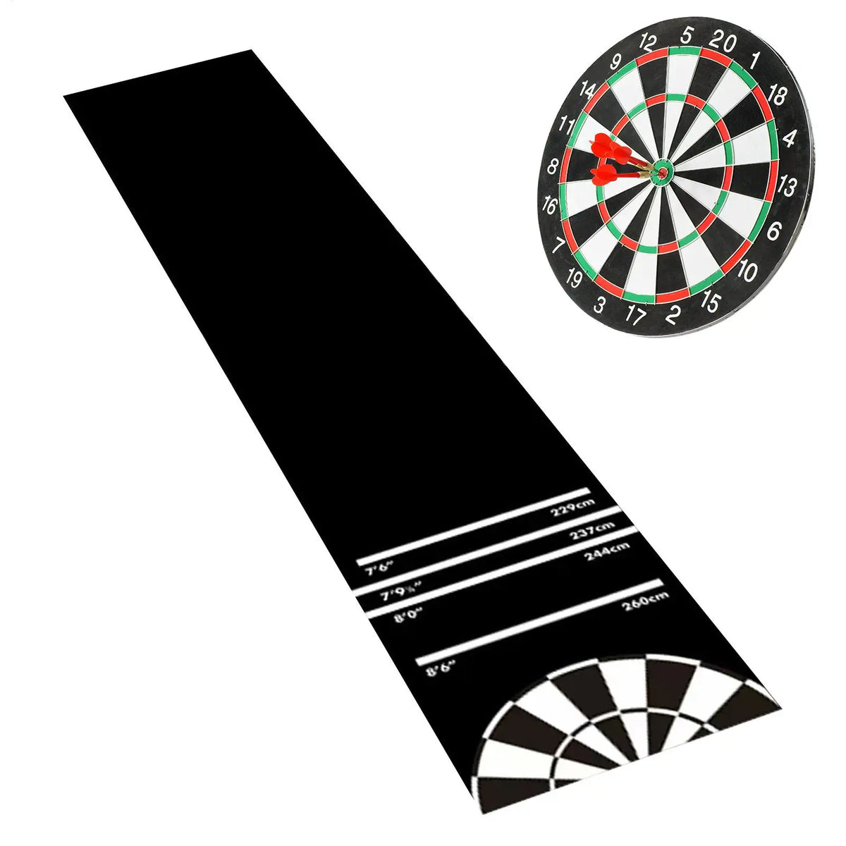 Dart Board Floor Mat 300x34cm | Anti-Slip Throw Line Rug